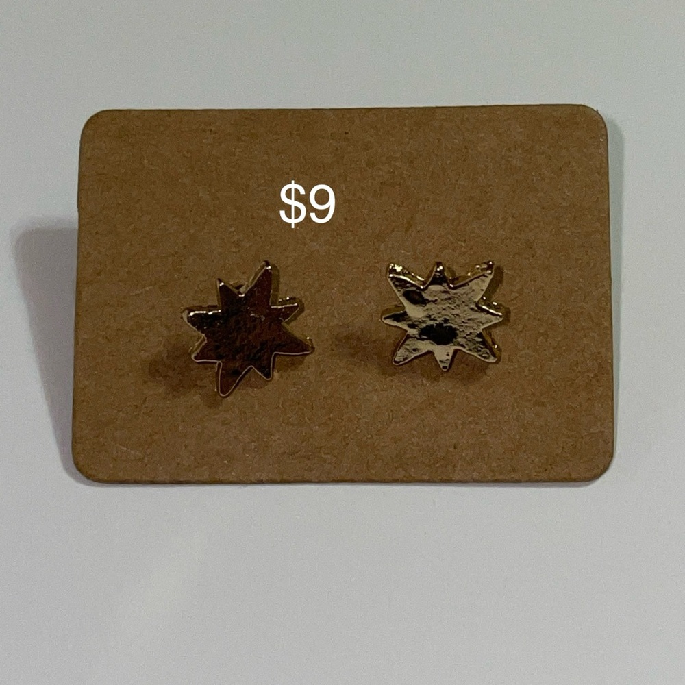 Gold Starburst Earrings
